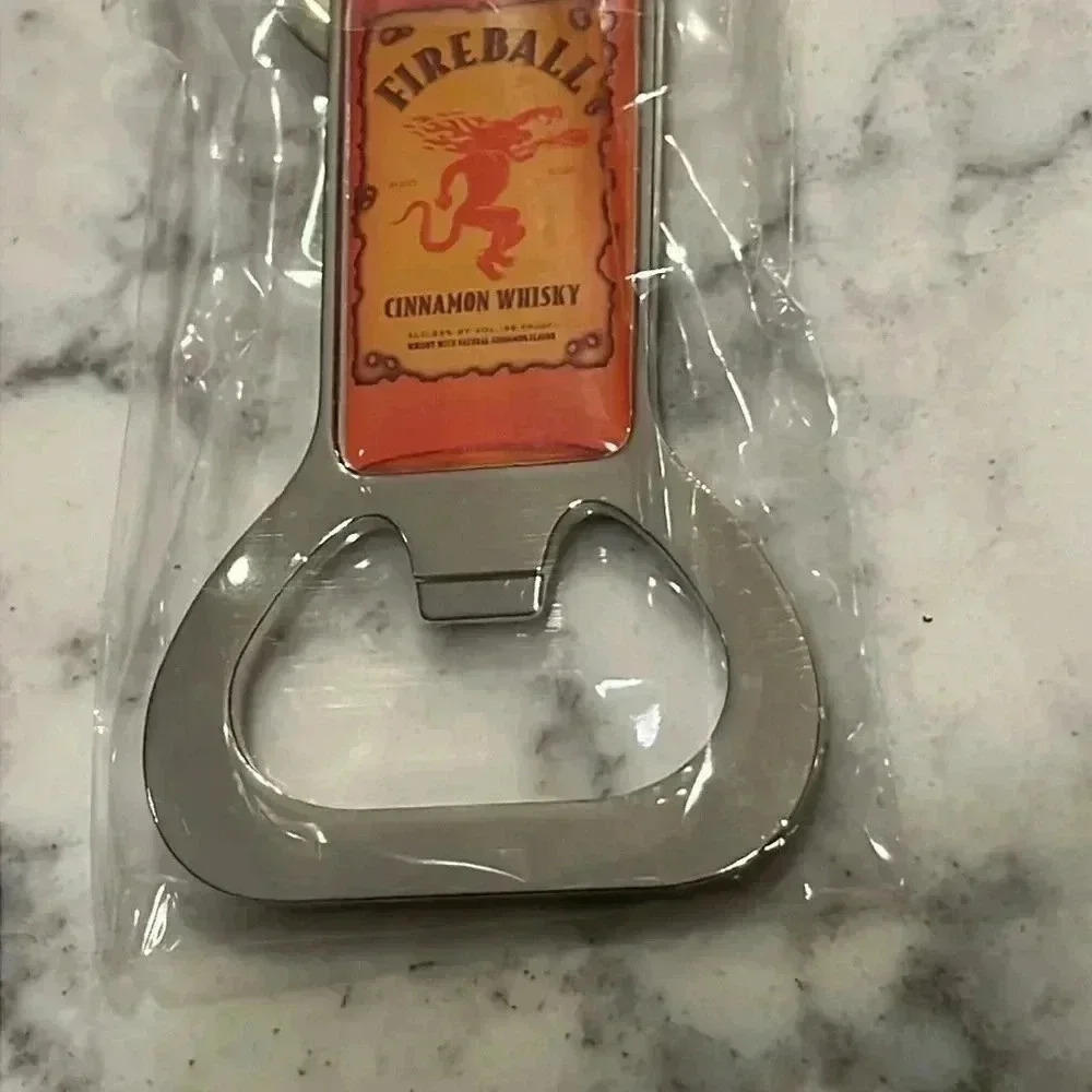 Fireball Whisky keychain bottle opener and koosie - NEW - Picture 3 of 8